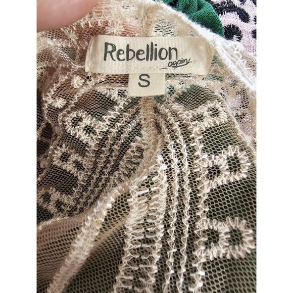 Rebellion Duster Cardigan Ivory Lace Floral Hippie‎ Cottage Boho Festival Small - Picture 3 of 4